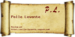 Pelle Levente névjegykártya