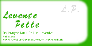 levente pelle business card